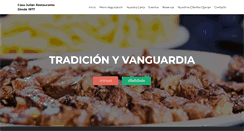 Desktop Screenshot of casajulianrestaurante.com